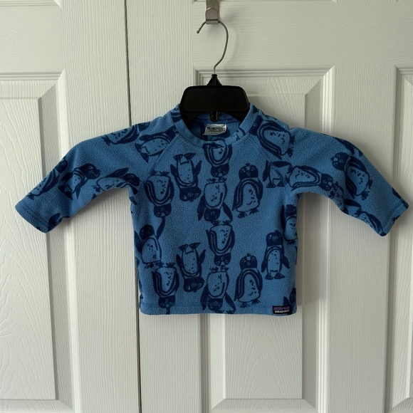Patagonia Baby Micro D Fleece Crew - Penguins! 12-18Months - Picture 1 of 4